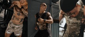 DIFT athletic lifestyle photography, training in laser-vent performance apparel